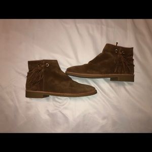 Brown suede Kate spade booties